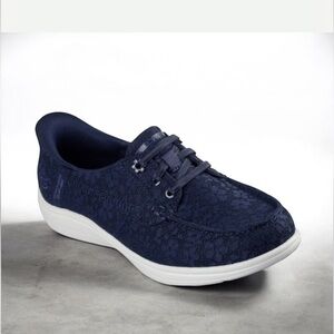 Skechers NIB Hands Free Slip-on Lace Upper On-The-GO Flex Radiant Leilani Size 7